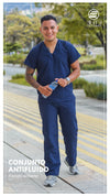 Uniforme Antifluido cuello V Hombre